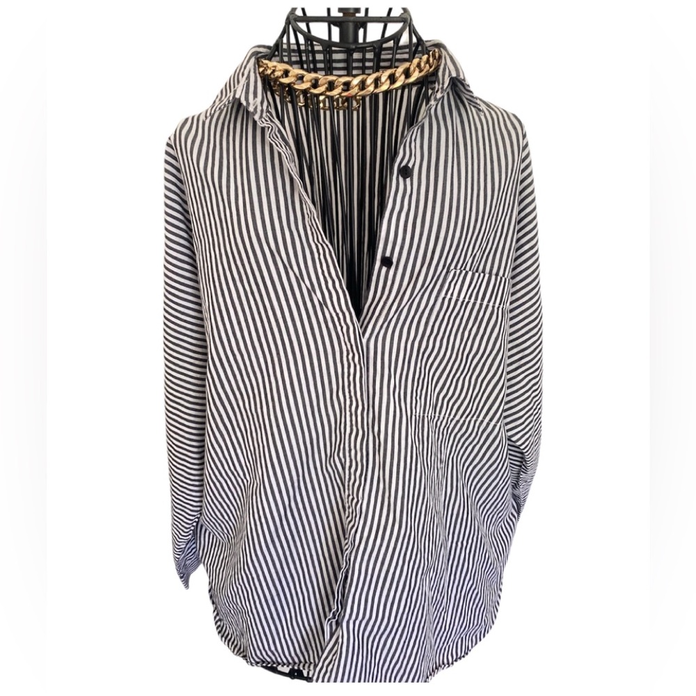Zara stripped blouse size M